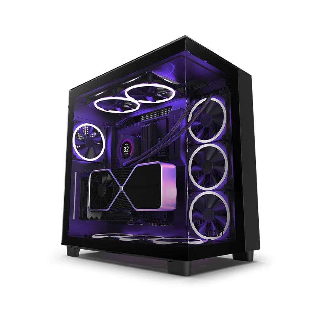 Корпус NZXT H9 Elite, ATX/Micro-ATX, Mid Tower, черный - фото