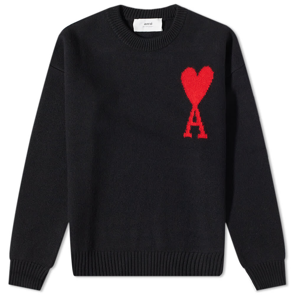 

Джемпер AMI Large A Heart Crew Knit, Черный