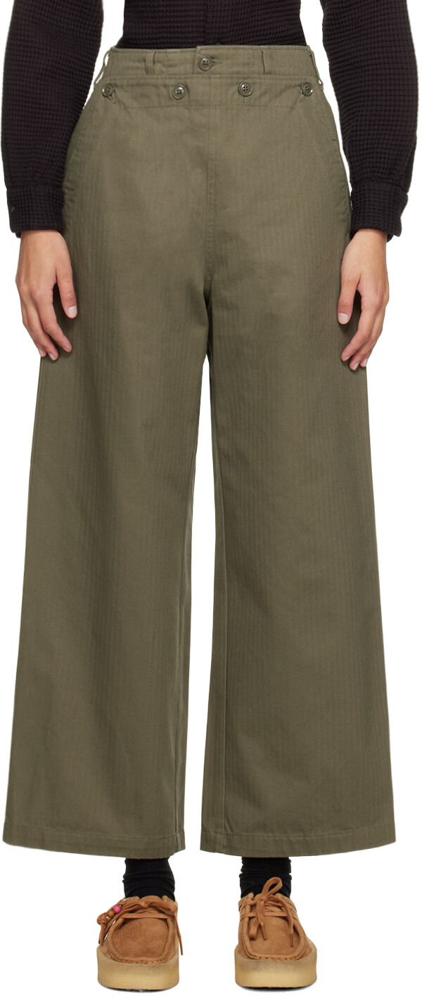 

Зеленые матросские брюки Engineered Garments