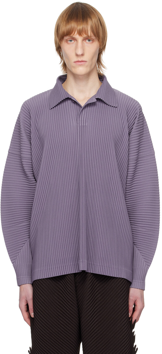

Фиолетовая футболка-поло Monthly Color за февраль Homme Plissé Issey Miyake, Фиолетовый