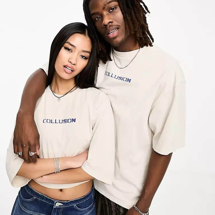 

Футболка Collusion Unisex Snake Back Print, бежевый