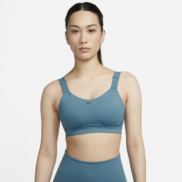 

Топ Nike Alpha Women's High-Support Padded Sports, пыльно-синий