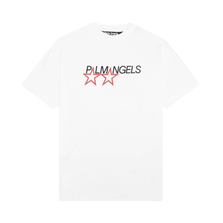 Футболка Palm Angels Racing Star Tee 'White', белый - фото