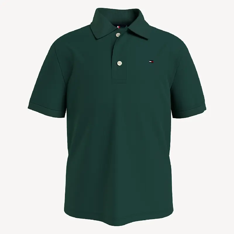 

Футболка-поло Tommy Hilfiger Kids' Solid Stretch, темно-зеленый