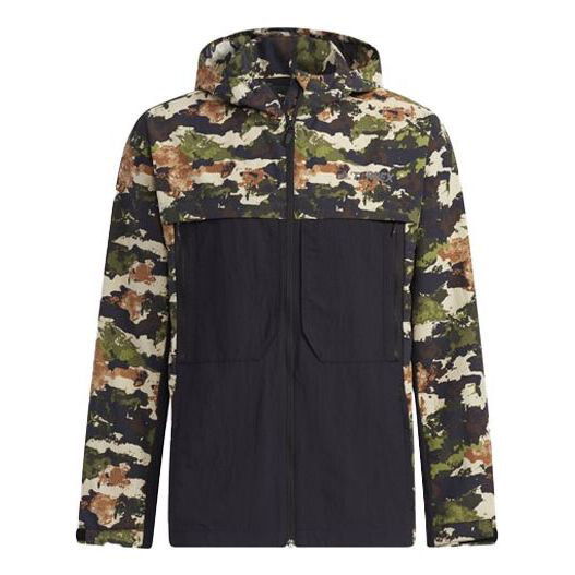 

Куртка Adidas Terrex Festiv Aop Wb Outdoor Sports Camouflage Splicing Hooded Brown, Камуфляж