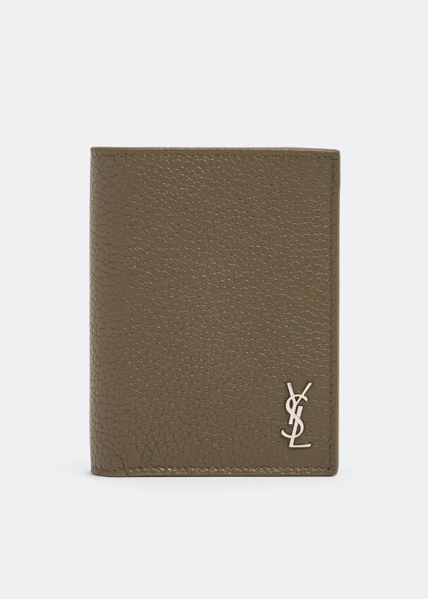 

Кошелек SAINT LAURENT Tiny Cassandre card wallet, зеленый