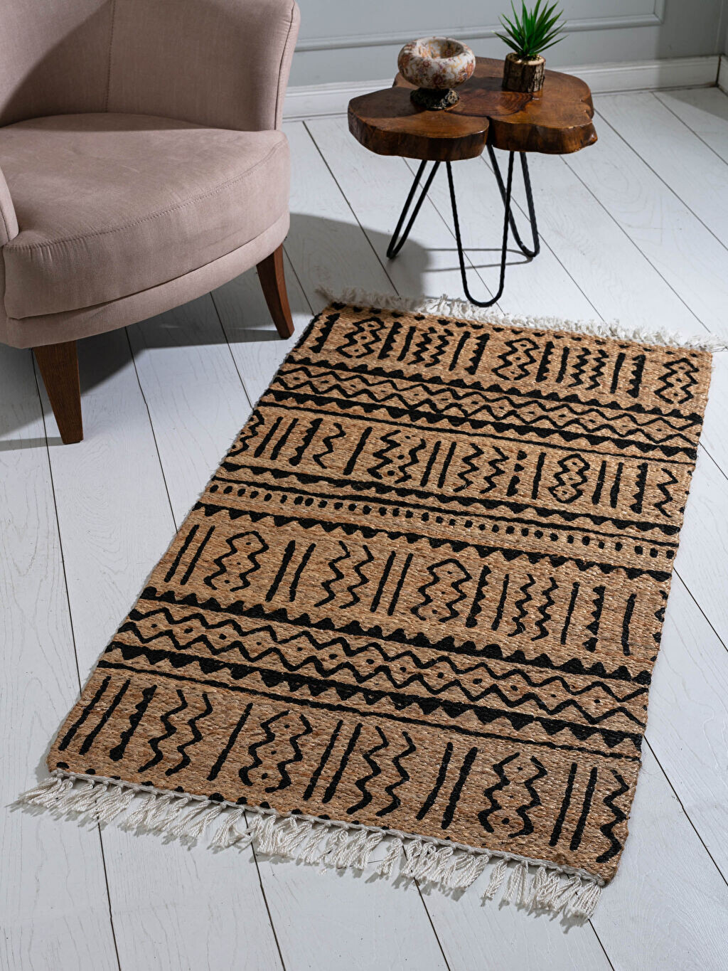 

Джутовый ковер с бахромой 80x140 см LCW Home