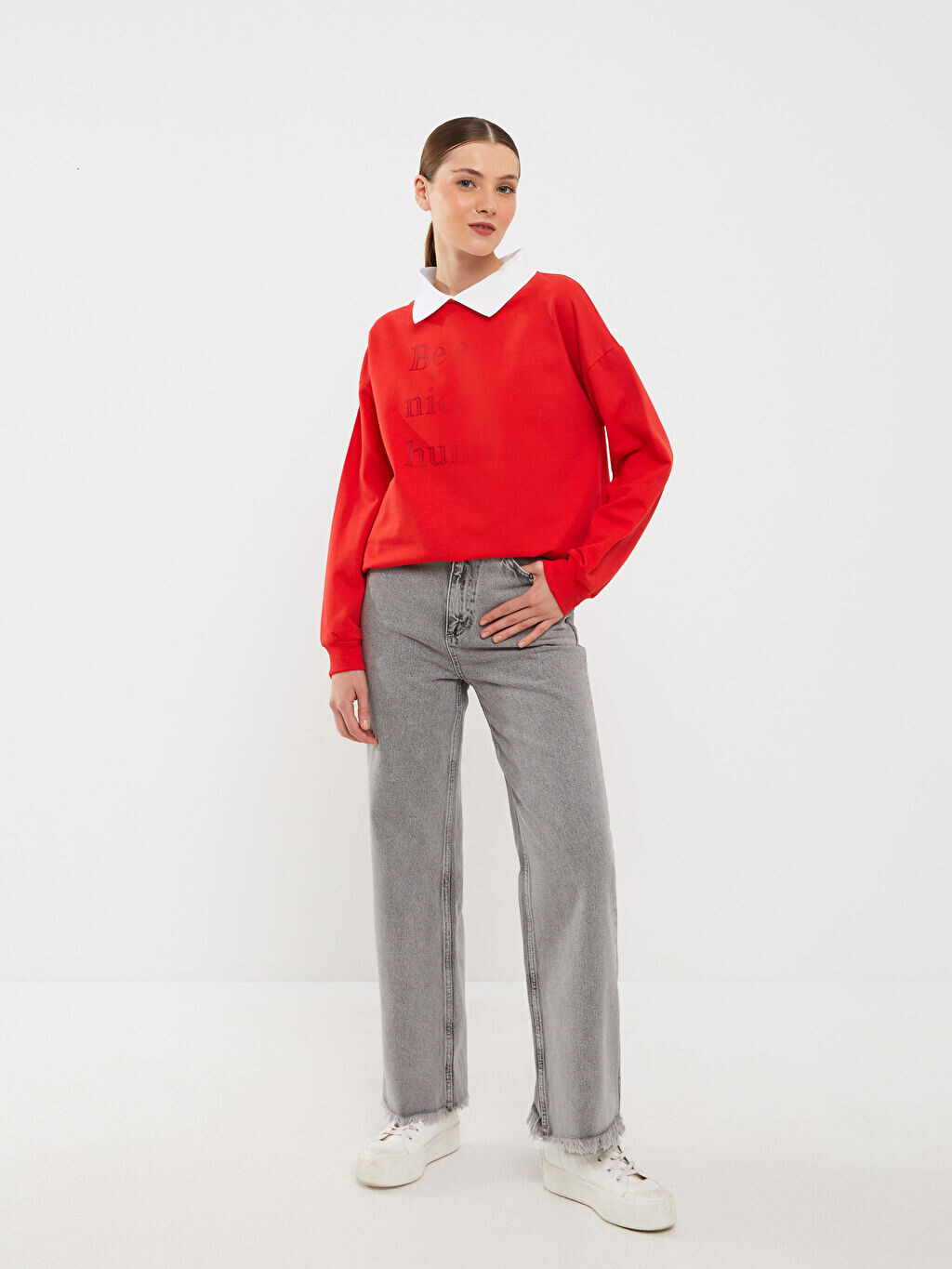 

Широкие прямые женские джинсы Rodeo LCW Modest