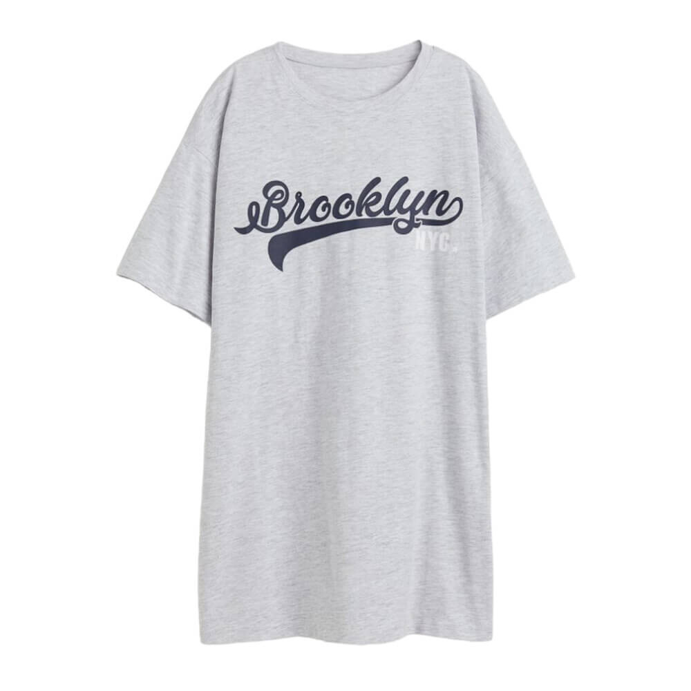

Ночная рубашка из хлопкового джерси H&M Brooklyn, серый