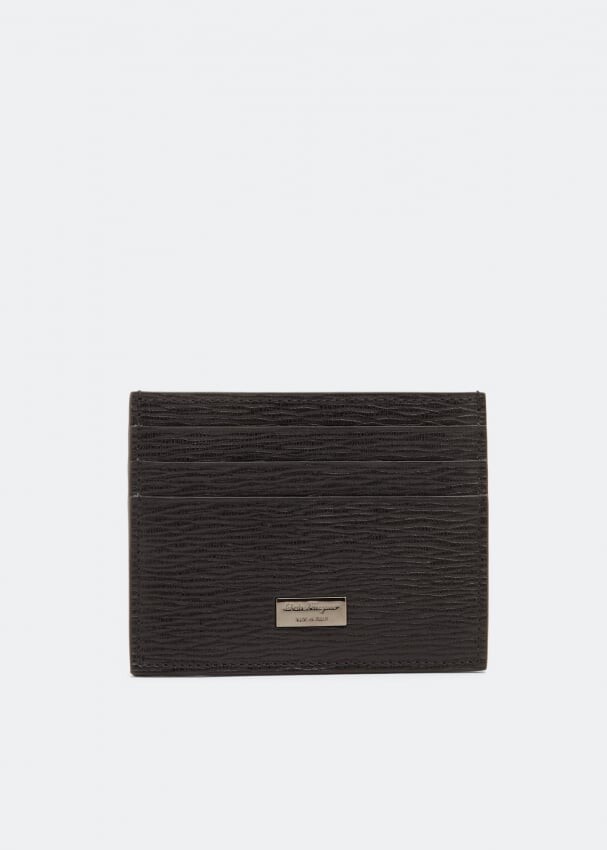 

Картхолдер FERRAGAMO Leather card holder, черный