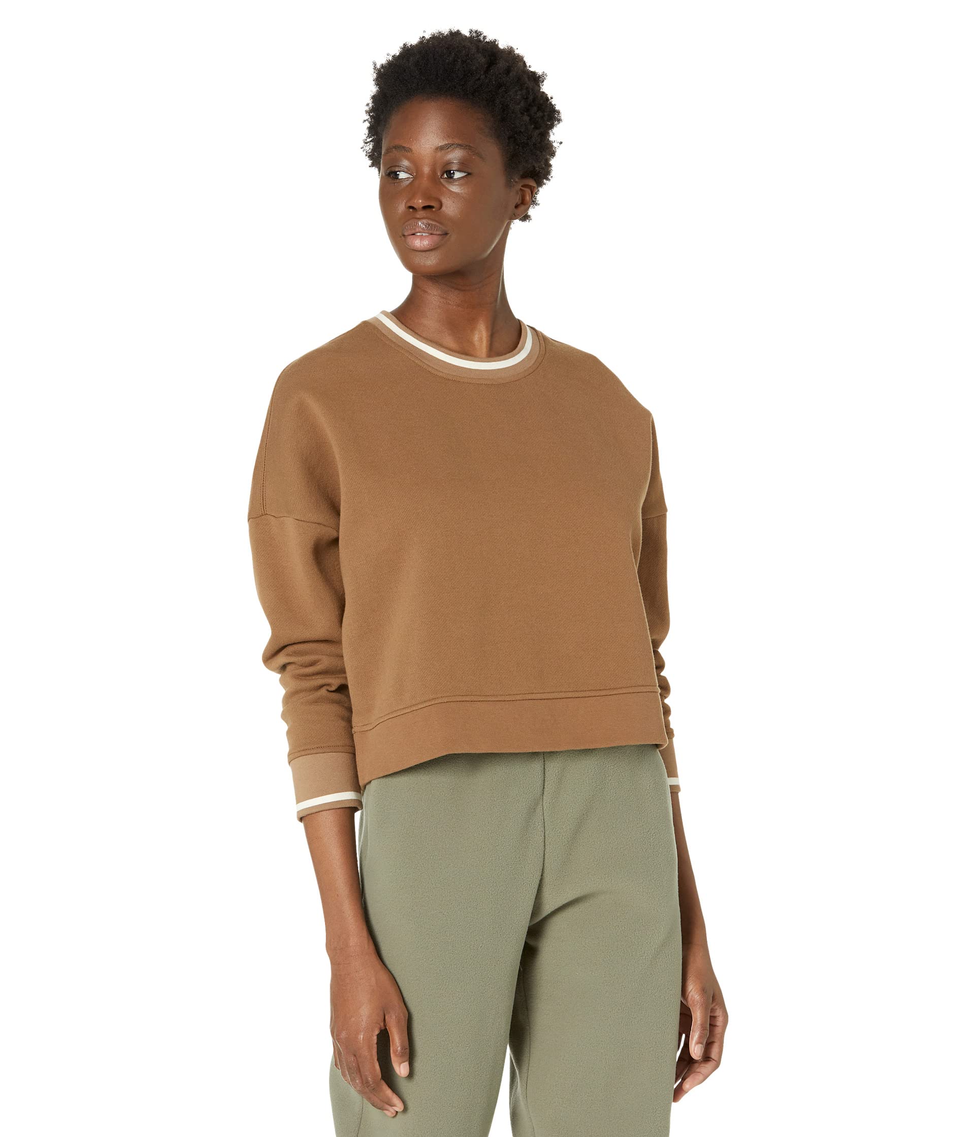 цена Толстовка Madewell, Foundational Fleece Cropped Classic Sweatshirt