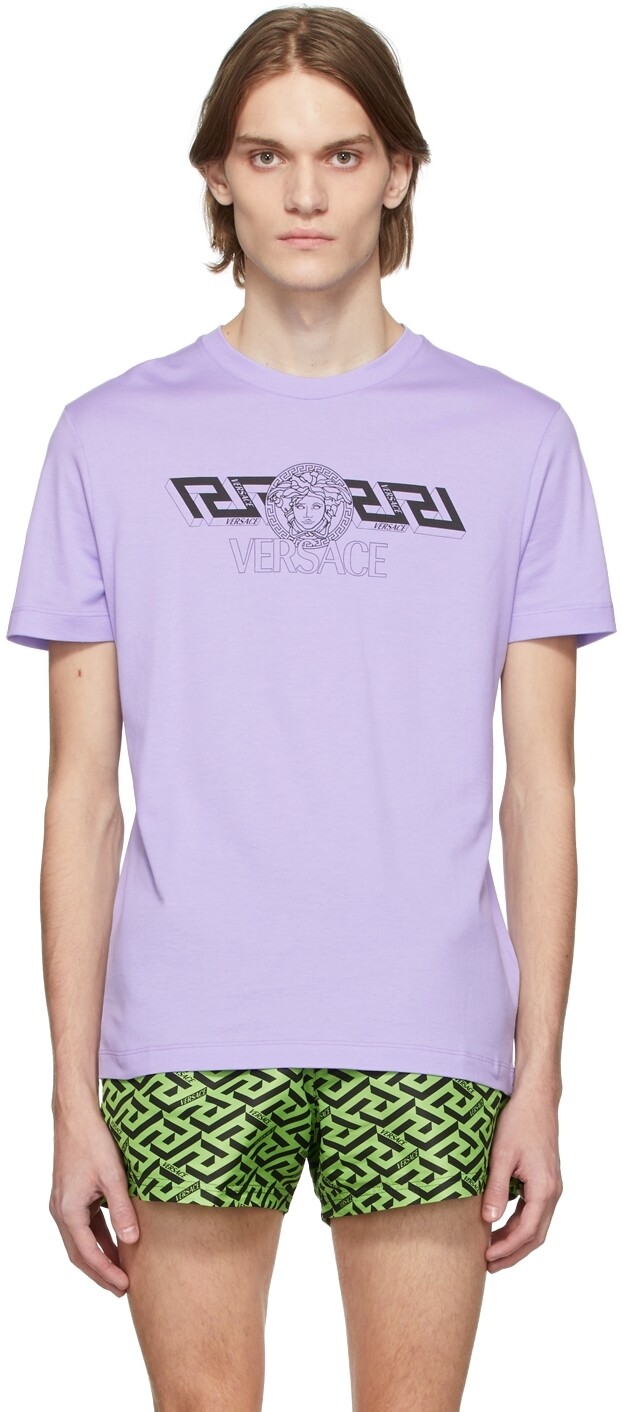 

Фиолетовая футболка \La Greca\"" Versace