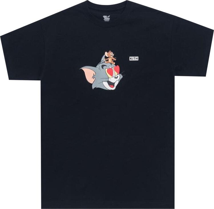 

Футболка Kith x Tom & Jerry Heart T-Shirt 'Black', черный