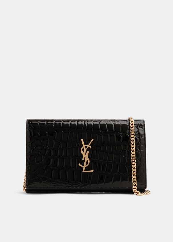 

Кошелек SAINT LAURENT Cassandre chain wallet, черный