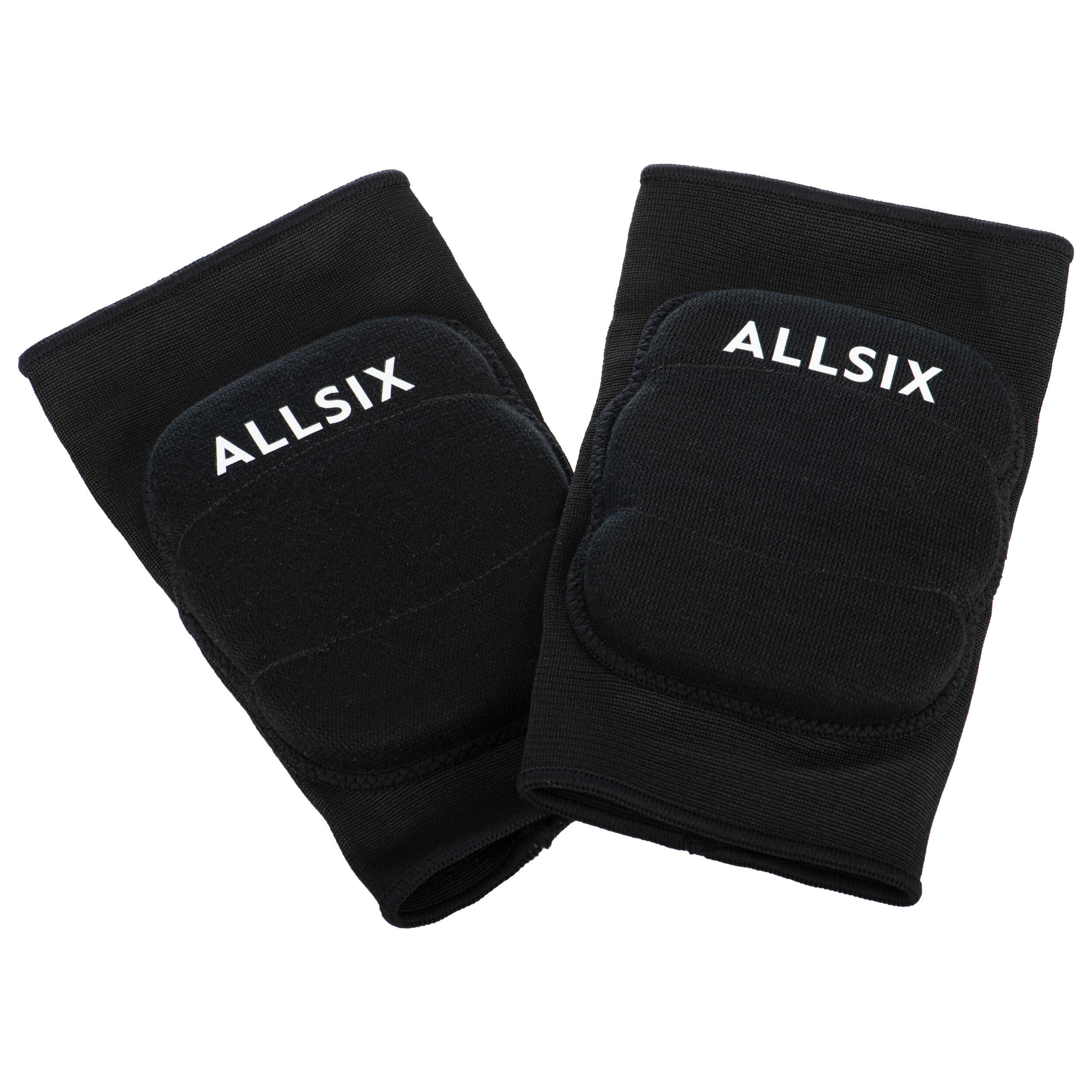 Наколенники волейбольные ВКП100 черные ALLSIX, черный волейбольные шорты женские v100 черные allsix черный