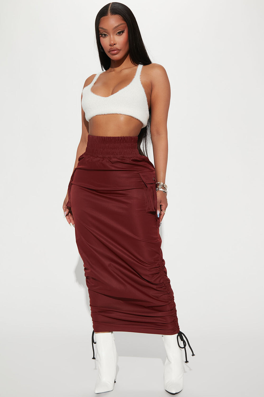 

Юбка Fashion Nova WS5036N, бордовый