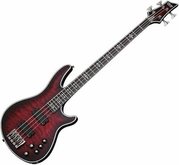 

Schecter Hellraiser Extreme-4, темно-красный атласный взрыв