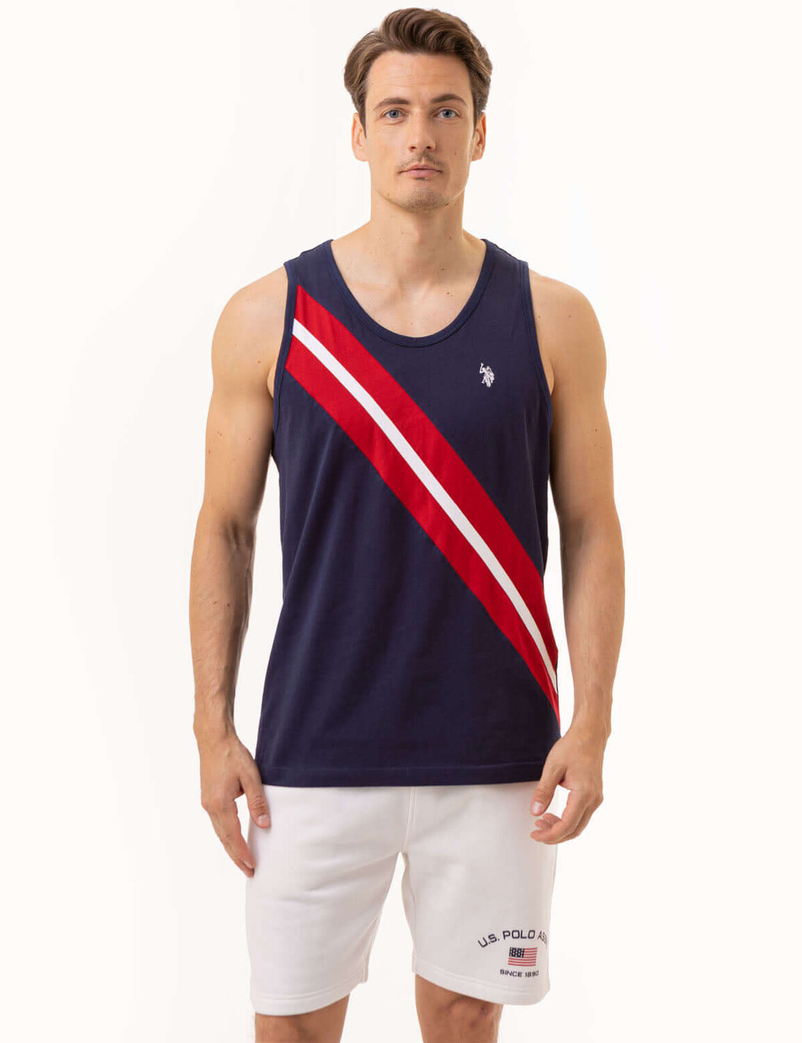 

Майка U.S. Polo Assn. Diagonal Sash Jersey, темно-синий