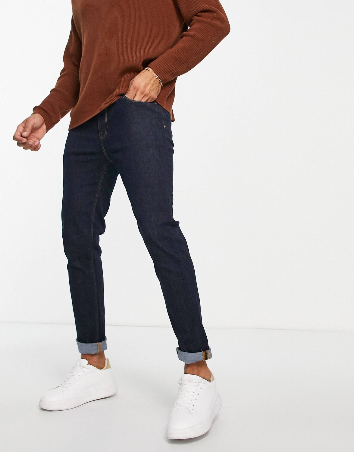 Джинсы скинни цвета индиго ASOS DESIGN