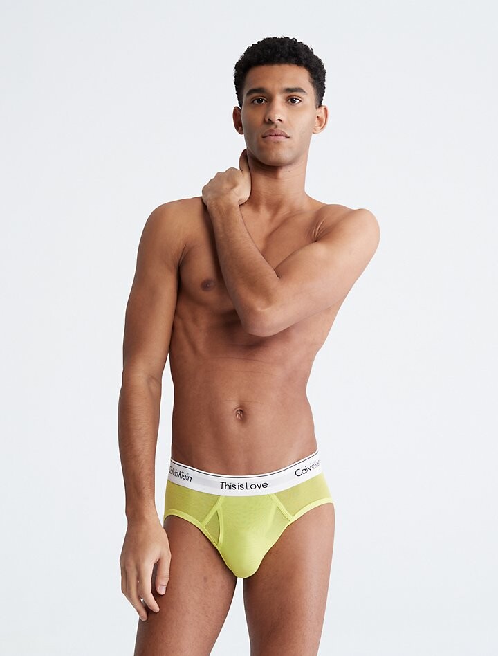 

Сетчатые трусы Pride This Is Love Calvin Klein, лайм