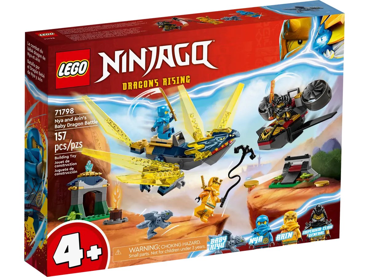 Конструктор Lego Ninjago Nya And Arin's Baby Dragon Battle 71798, 157 деталей