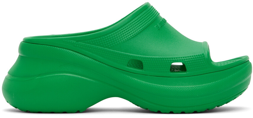 

Зеленые шлепанцы Crocs Edition для бассейна Balenciaga