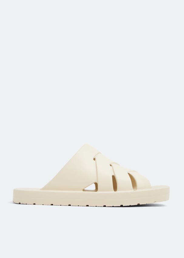 

Сандалии BOTTEGA VENETA Plat slide sandals, бежевый