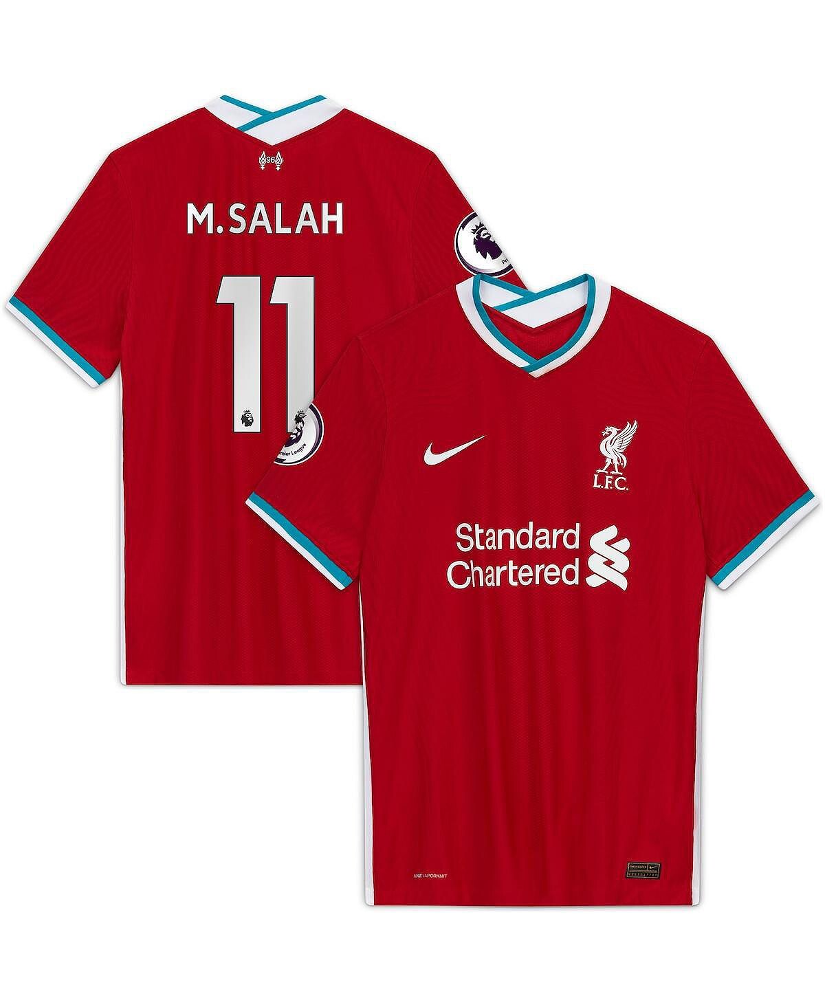 

Мужская футболка mohamed salah red liverpool 2020/21 home authentic player jersey Nike, красный