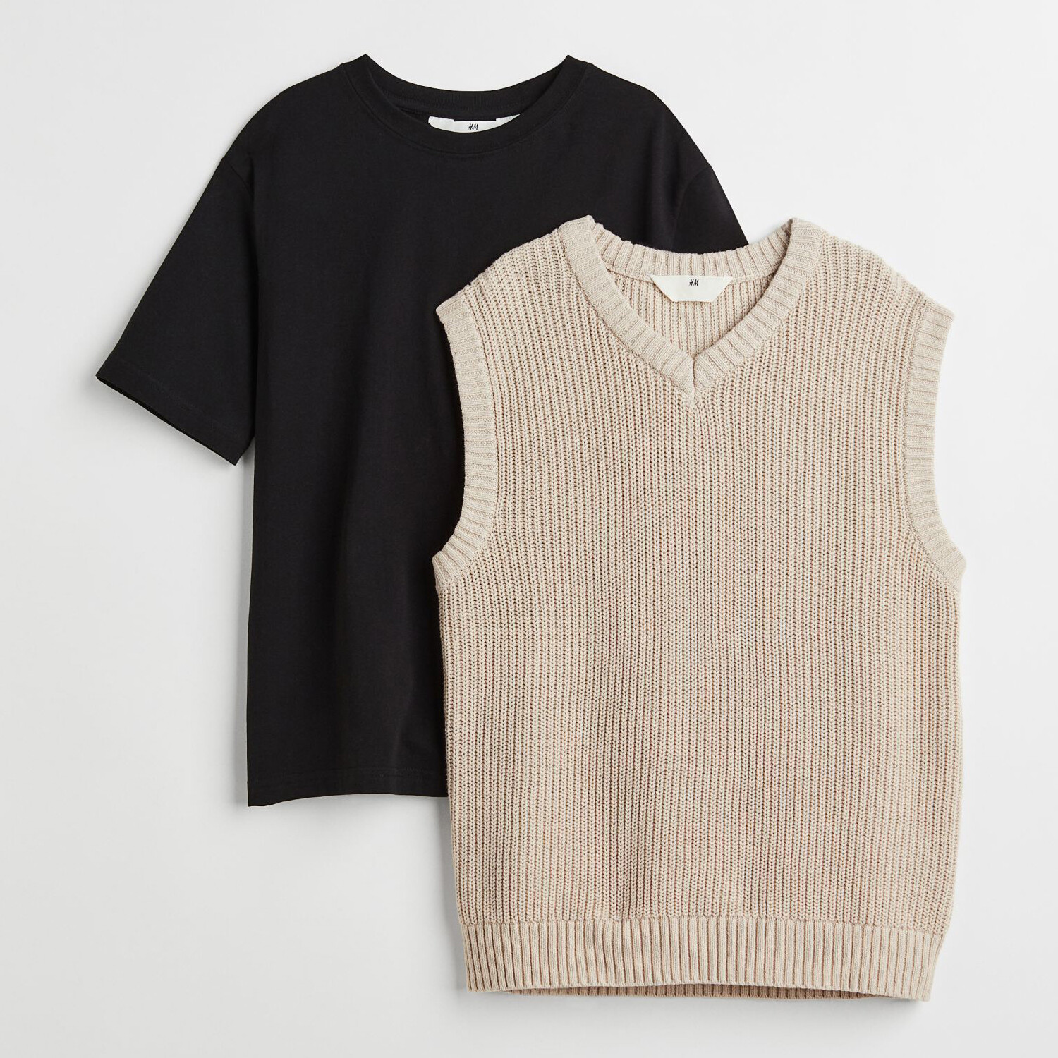 

Набор из 2 предметов H&M, светло-бежевый/черный