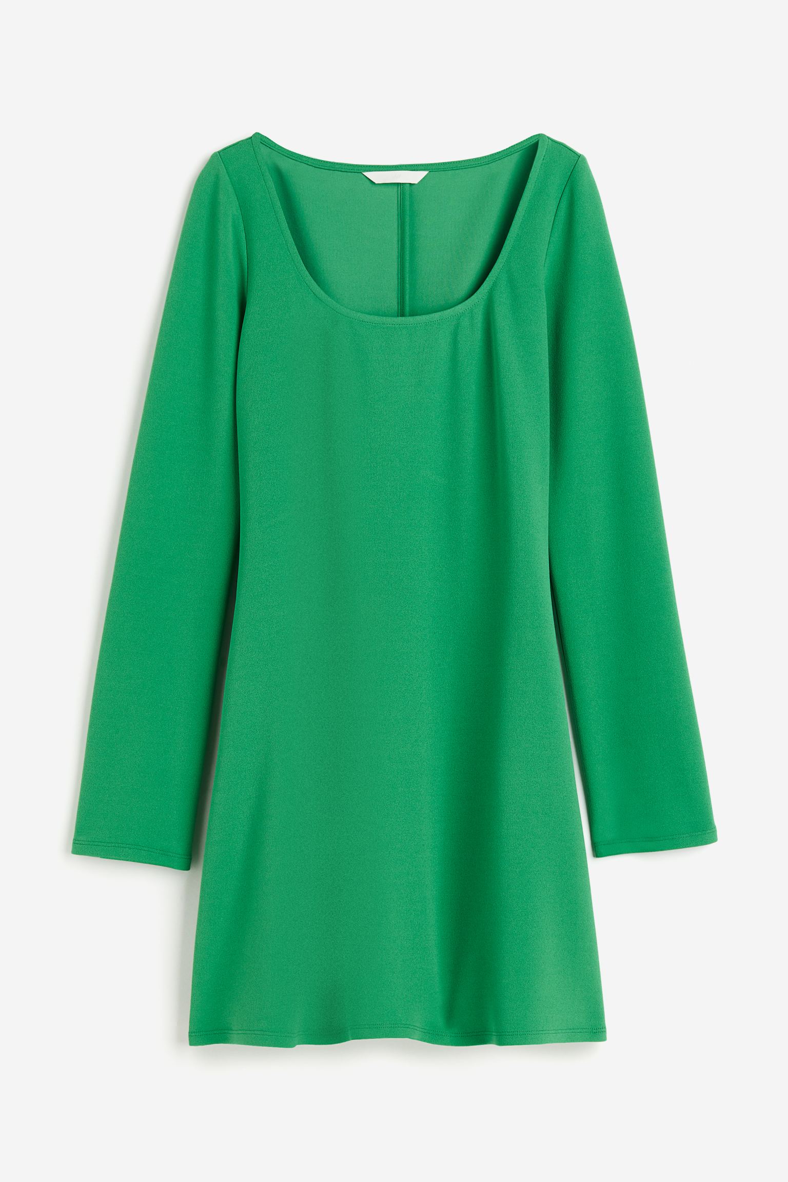Платье H&M Jersey With A Diamond Neckline, зеленый