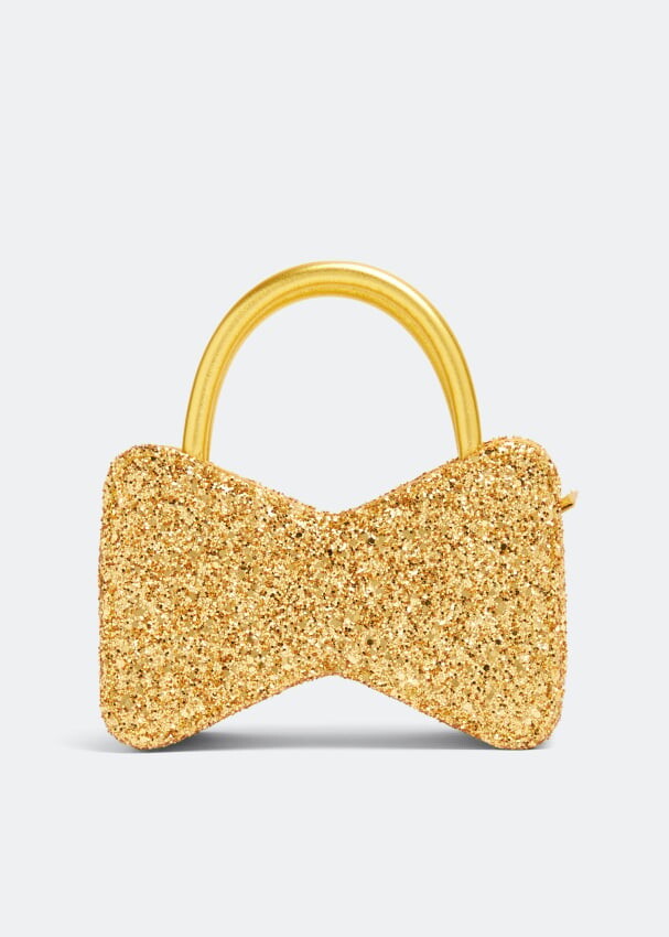 

Сумка MACH AND MACH Mini bow glitter bag, золотой