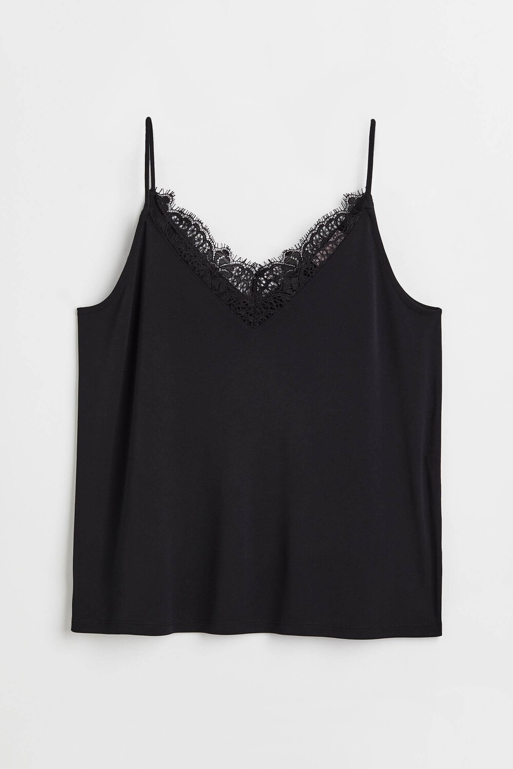

Топ H&M Lace-trimmed Camisole, светло-жёлтый