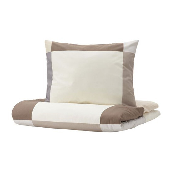 

Комплект постельного белья Ikea Brunkrissla, 2 предмета, 140x200/80x80, коричневый