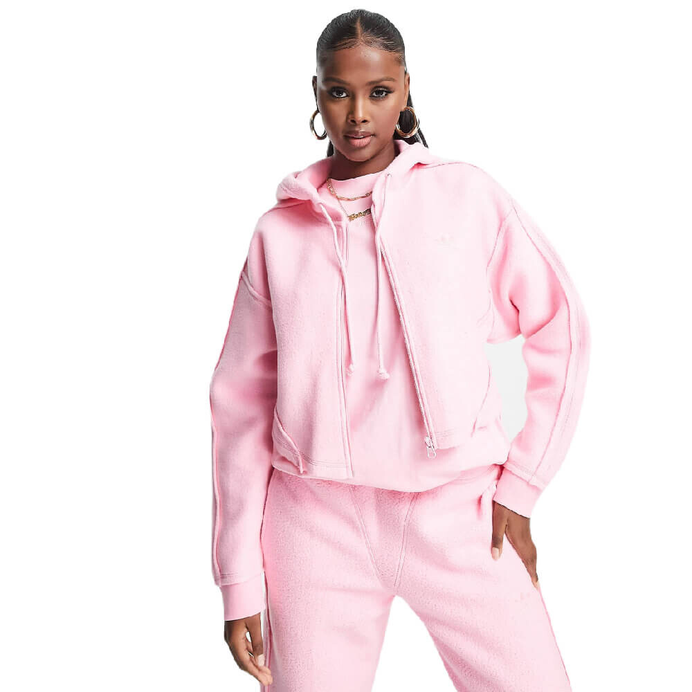 

Худи Adidas Originals Luxe Lounge Zip Through, розовый