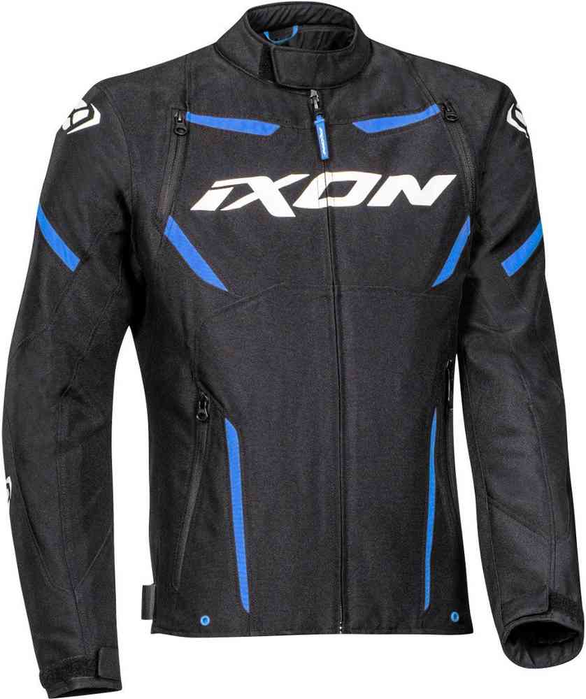 Водонепроницаемая мотоциклетная текстильная куртка Striker Ixon, черный/синий водонепроницаемая женская мотоциклетная текстильная куртка wilana ixon черный