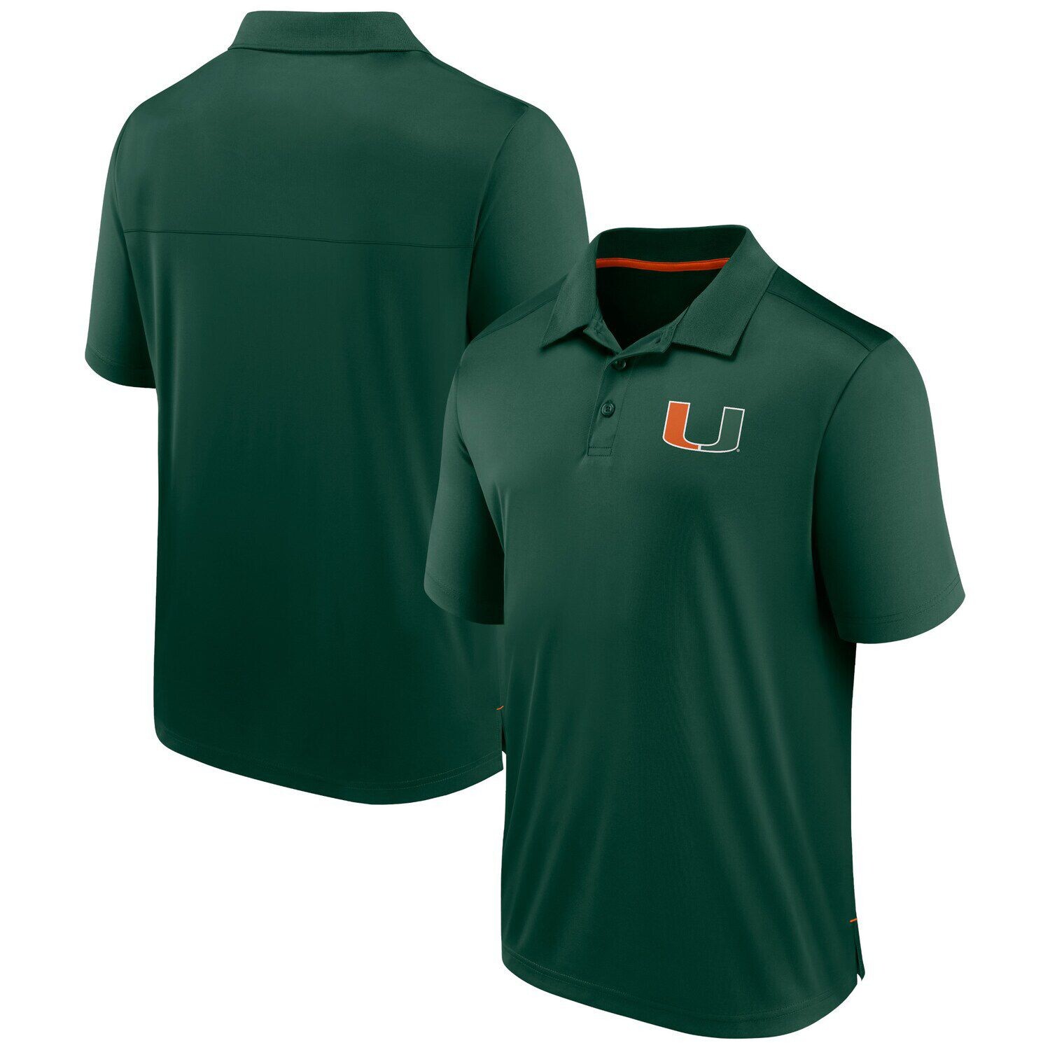 

Мужская зеленая футболка-поло с фирменным логотипом Miami Hurricanes Fanatics, Зеленый