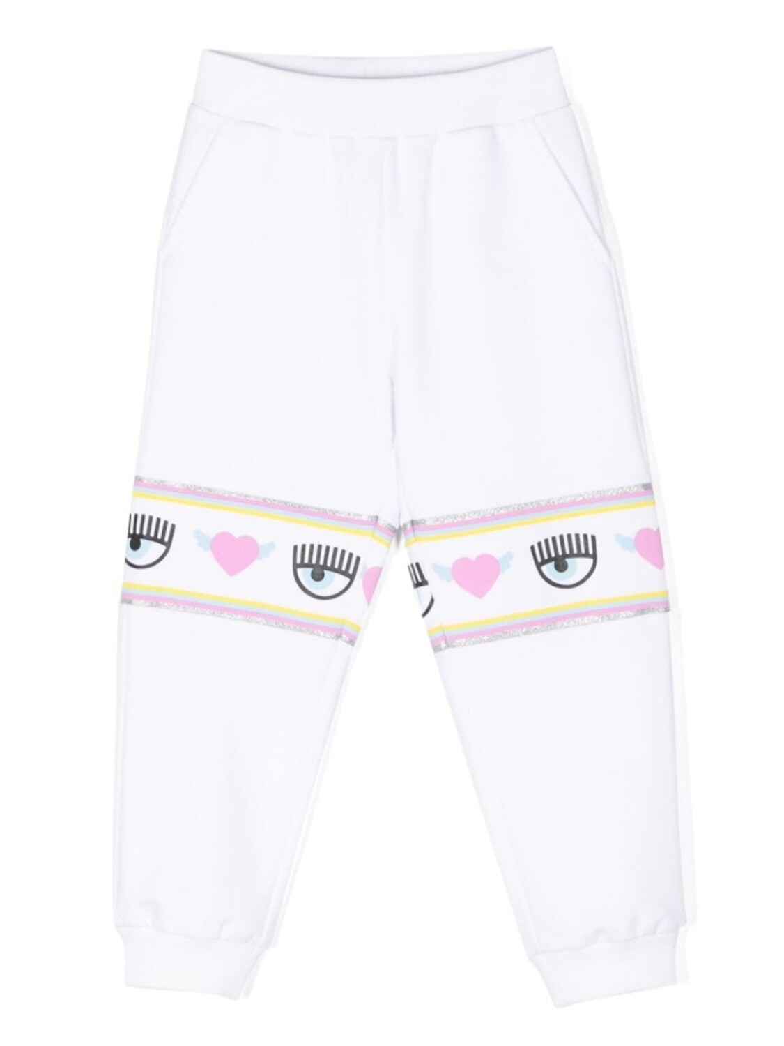 

Chiara Ferragni зауженные спортивные брюки Eyelike, белый
