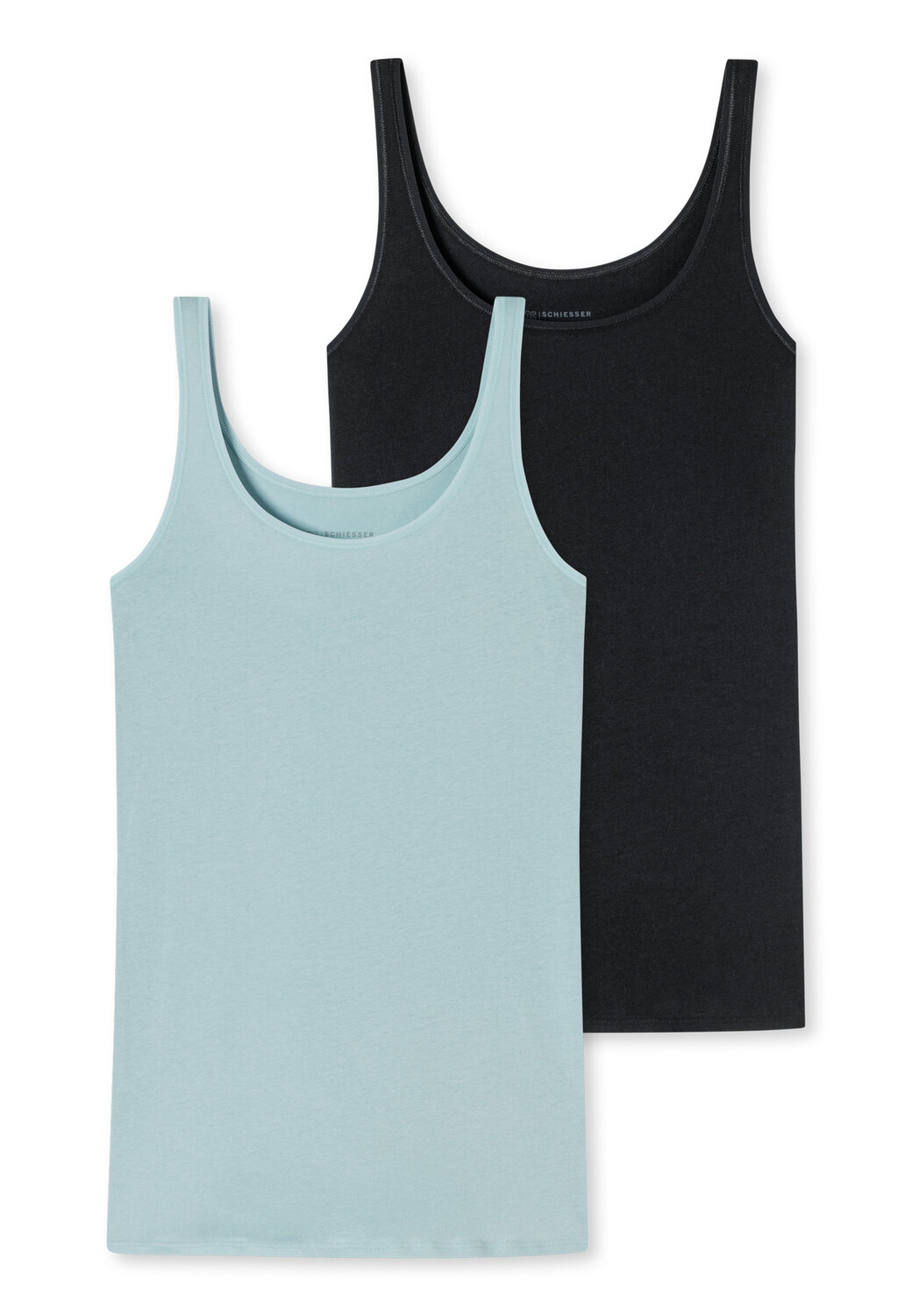 

Майка Schiesser/Top 95/5 Organic Cotton, голубой/черный