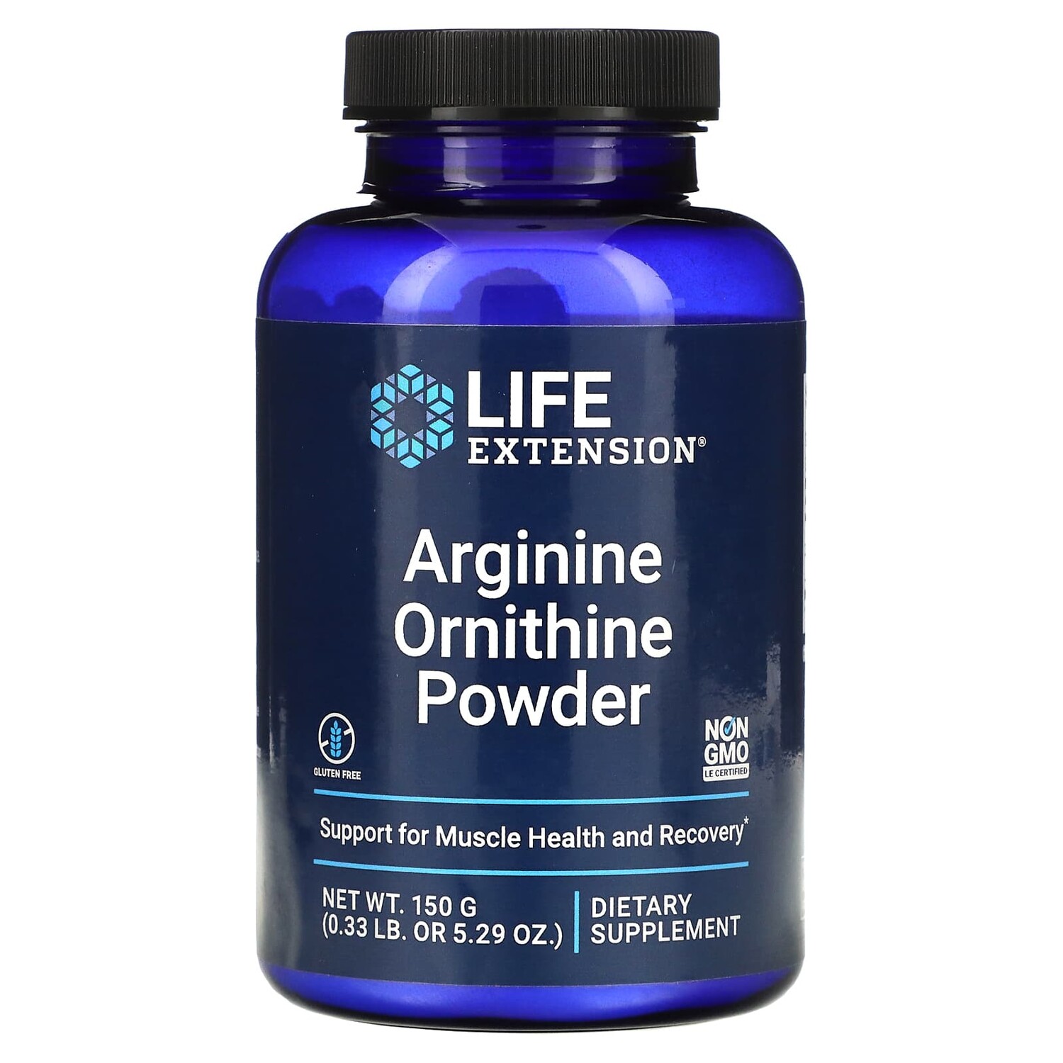 

Порошок аргинина и орнитина, 150 г (5,29 унции), Life Extension