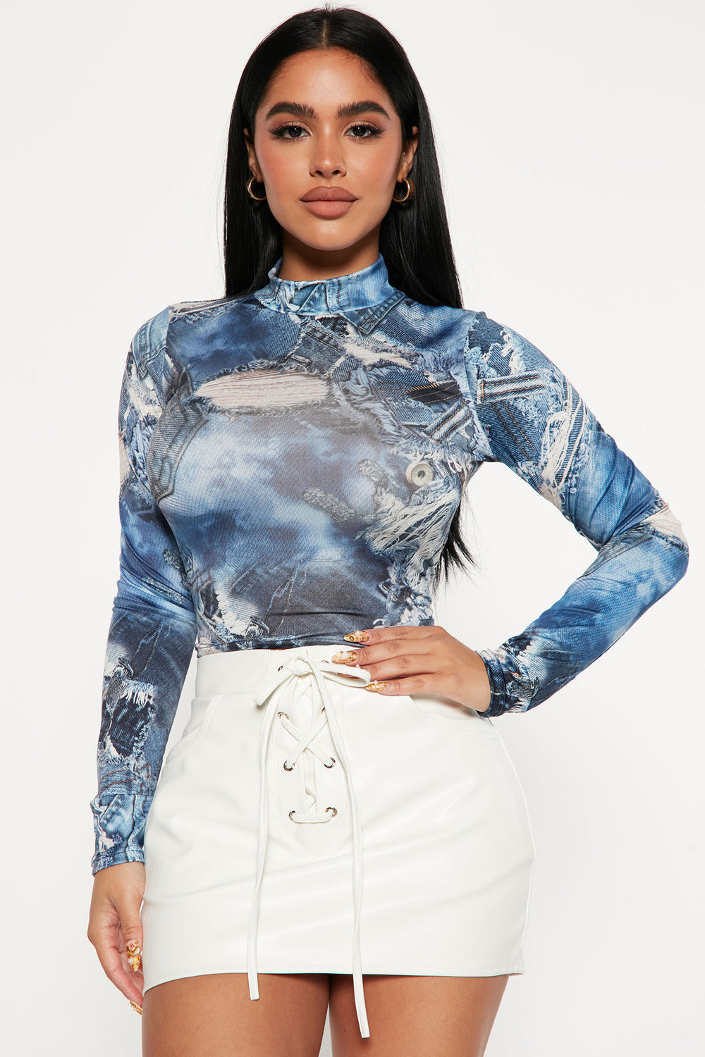 

Топ Fashion Nova JT1635, синий