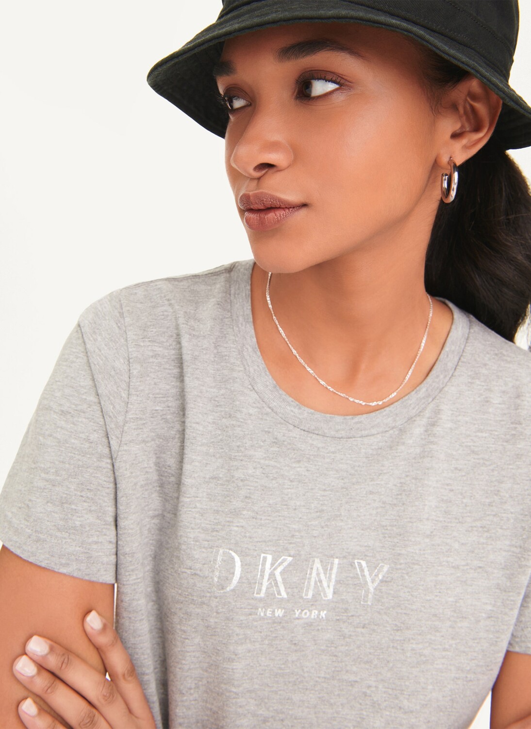 

Футболка с логотипом Crinkle Foil Spec DKNY