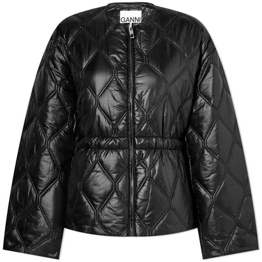 

Куртка GANNI Shiny Quilt, черный
