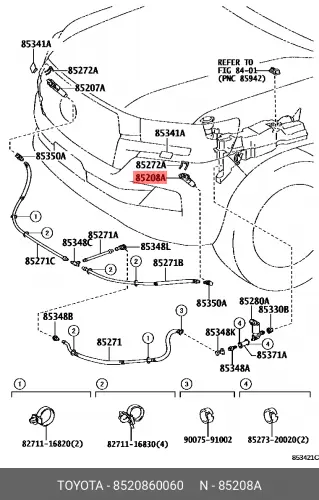 

Форсунка стеклоомывателя 8520860060 TOYOTA LEXUS