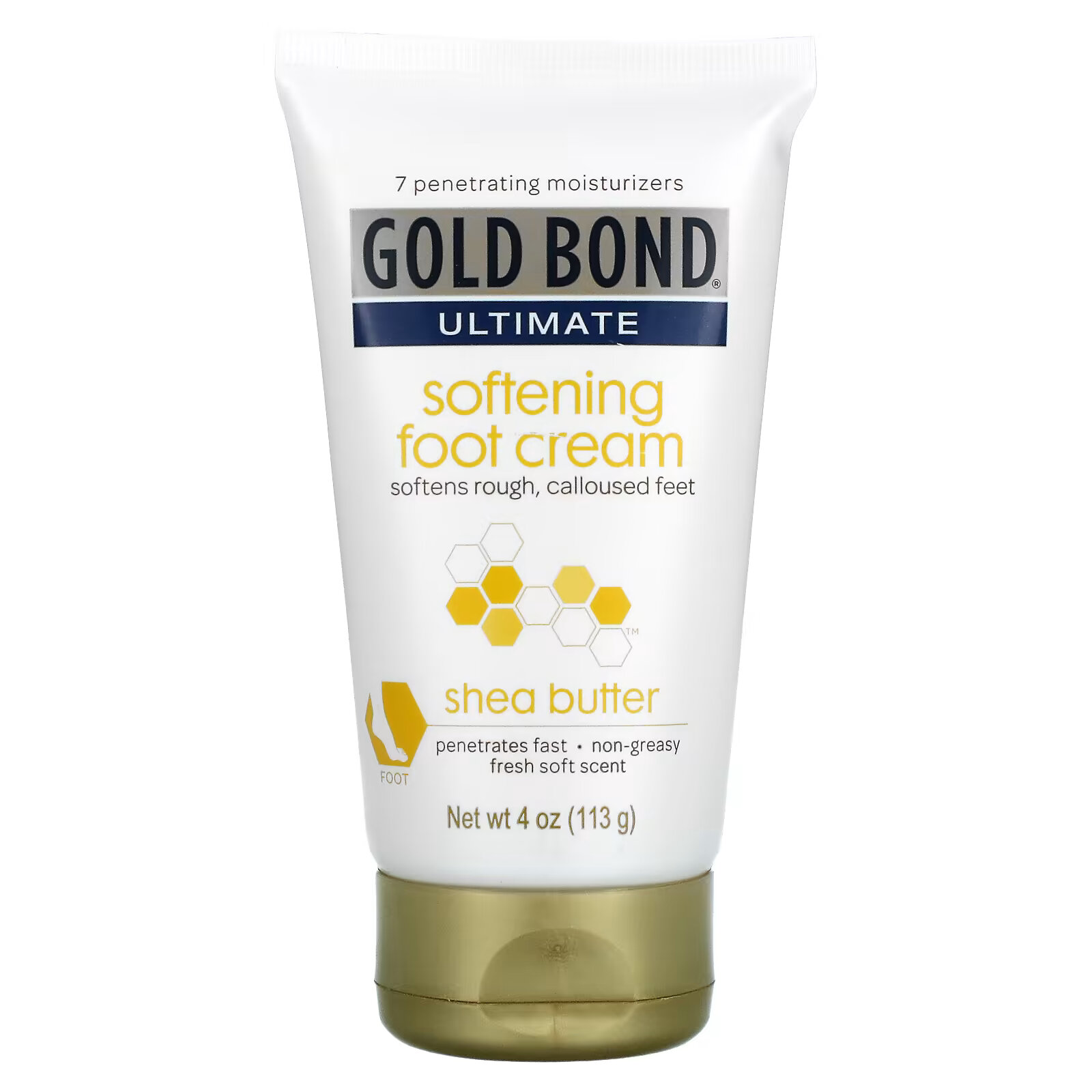 Gold Bond, Ultimate, смягчающий крем для ног, масло ши, 113 г (4 унции) gold bond лечебный крем для ног облегчение тройного действия 113 г 4 унции