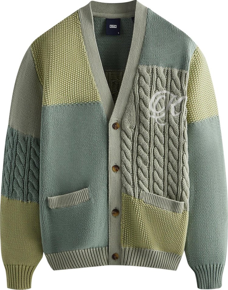 Кардиган Kith Patchwork Knit Cardigan 'Vera', разноцветный