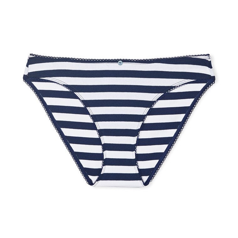 

Трусы Victoria's Secret Ribbed Cotton Bikini, синий, белый