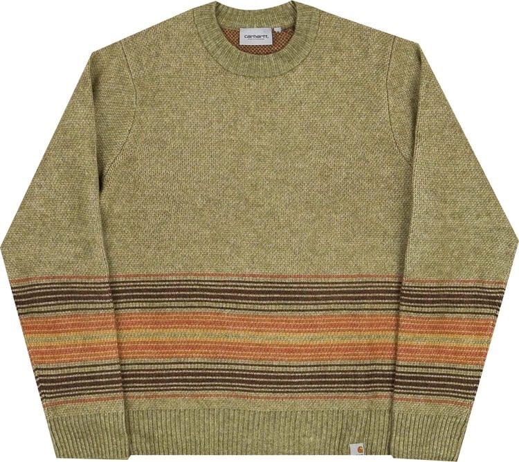 

Свитер Carhartt WIP Dillon Sweater 'Striped Green', зеленый