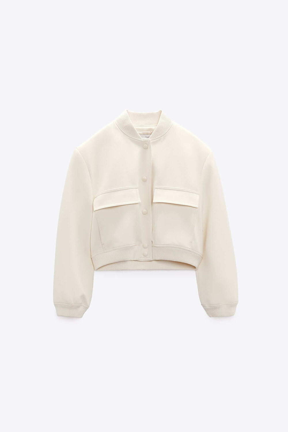 

Бомбер Zara Maxi With Pockets, экрю