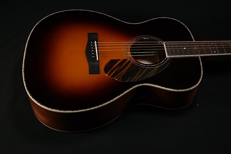 Акустическая гитара Fender PO-220E Orchestra - Ovangkol Fingerboard - 3-Color Vintage Sunburst - 283