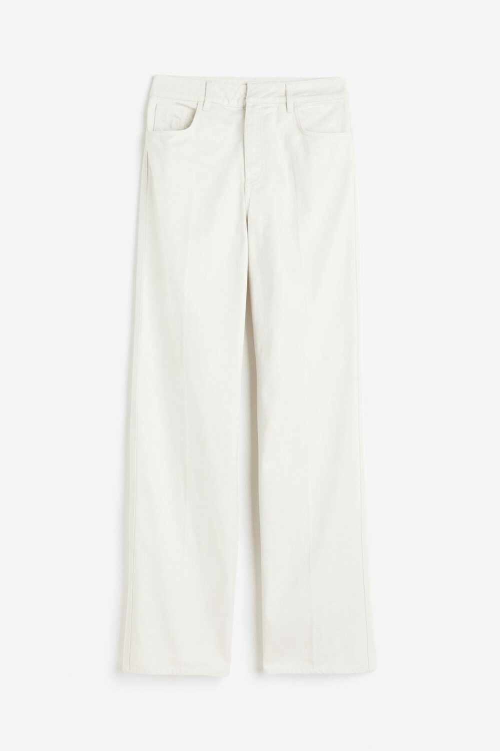 

Брюки H&M Straight Twill, светло-бежевый